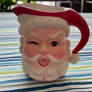 Santa pitchers and cup set